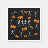Funny Dancing Skeletts Halloween Serviette (Vorderseite)