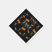 Funny Dancing Skeletts Halloween Serviette (Ecke)