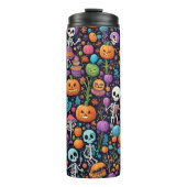 Funny Dancing Skeletts Halloween Thermal Tumbler Thermosbecher (Vorderseite)