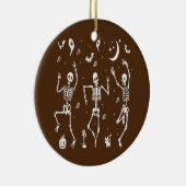 Funny Dancing Skeletts Knochen Kostüme Extravagant Keramik Ornament (Rechts)