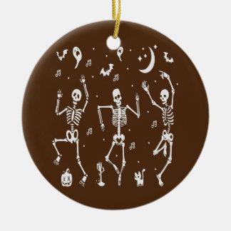 Funny Dancing Skeletts Knochen Kostüme Extravagant Keramik Ornament
