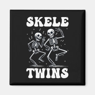 Funny Dancing Skeletts Twins Halloween Weihnachten Magnet