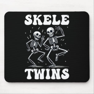 Funny Dancing Skeletts Twins Halloween Weihnachten Mousepad
