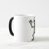 Funny Dancing Skelettsticker - Niedliches Hallowee Verwandlungstasse (Vorderseite Links)