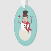 Funny Dancing Snowman Foto Holiday Ornament (Vorderseite)