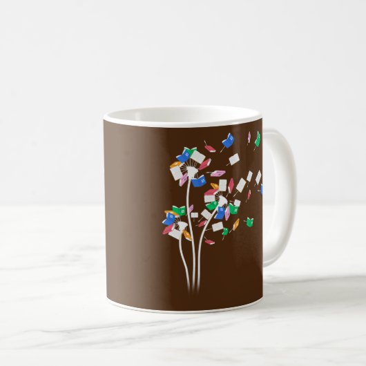 Funny Dandelion Books Gift For Reading Lover Kaffeetasse (VorderseiteRechts)