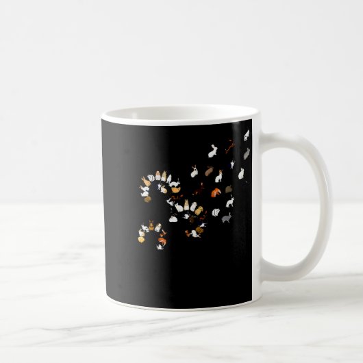 Funny Dandelion Bunny Flower Kaffeetasse (Rechts)