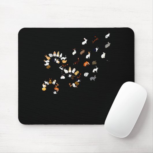 Funny Dandelion Bunny Flower Mousepad (Mit Mouse)