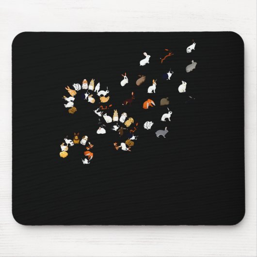 Funny Dandelion Bunny Flower Mousepad (Vorne)