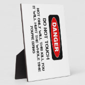 Funny Danger Sign Fotoplatte (Seite)