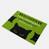 Funny Dangerous Cat Doormat Fußmatte (Schrägansicht)