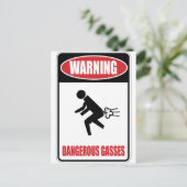 Funny Dangerous Gasses Postkarte (Stehend Vorderseite)