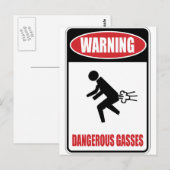Funny Dangerous Gasses Postkarte (Vorne/Hinten)