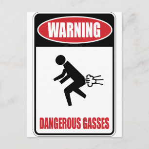 Funny Dangerous Gasses Postkarte