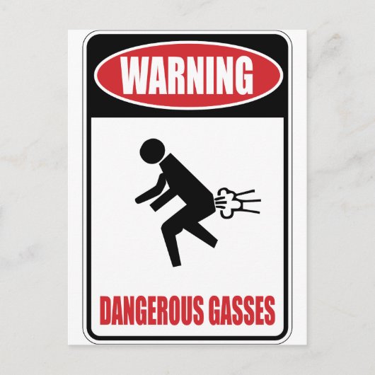 Funny Dangerous Gasses Postkarte (Vorderseite)