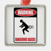 Funny Dangerous Gasses Silbernes Ornament (Vorne)