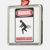 Funny Dangerous Gasses Silbernes Ornament (Links)