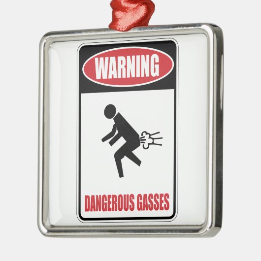 Funny Dangerous Gasses Silbernes Ornament (Links)
