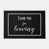 Funny "Danke, dass du Verlassen hast" Introvertier Fußmatte (Vorderseite)