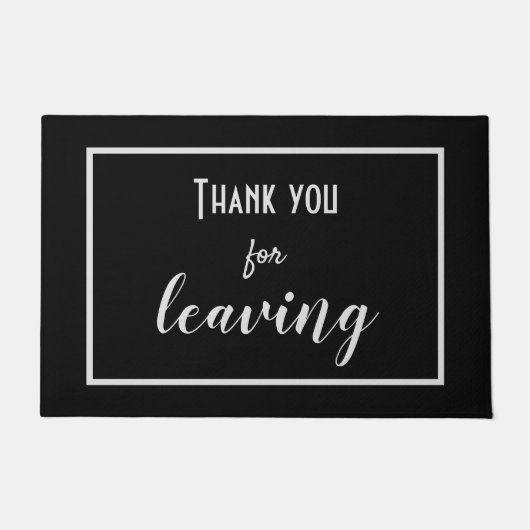 Funny "Danke, dass du Verlassen hast" Introvertier Fußmatte (Vorderseite)