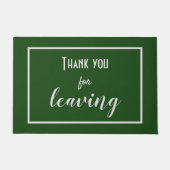 Funny "Danke, dass du Verlassen hast" Introvertier Fußmatte (Vorderseite)
