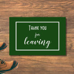 Funny "Danke, dass du Verlassen hast" Introvertier Fußmatte<br><div class="desc">Fügen Sie eine humorvolle (aber stilvolle) Touch zu Ihrer Tür mit dieser "Danke, dass Sie Verlassen haben" Tür. Die schlichte, elegante Typografie macht die freche Botschaft deutlich: Introvertierte sind glücklich, dich zu sehen, aber noch glücklicher, wenn du verlasse. Ein perfektes Geschenk für introvertierte und antisoziale. Es ist lustig, sonderbar und...</div>