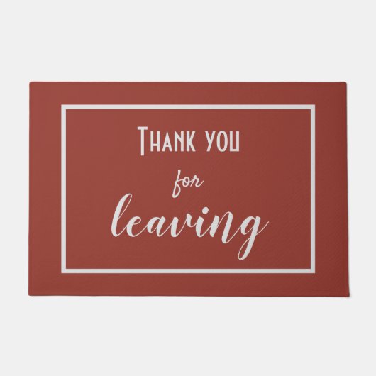 Funny "Danke, dass du Verlassen hast" Introvertier Fußmatte (Vorderseite)