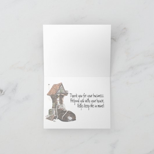 Funny Danke, dass Sie Card Realtor oder Hypotheken Dankeskarte (Innenseite)