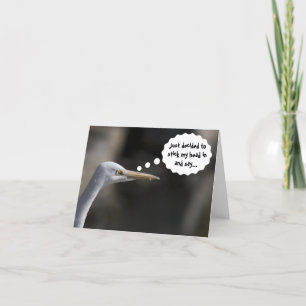 Funny danke dir die White Crane Bird Card
