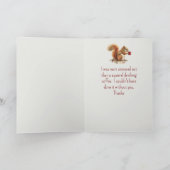 Funny danke Eichhörnchen trinken Kaffee (Innenseite)