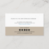 Funny Danke für das kleine Geschäft, Sloth Visitenkarte (Rückseite)