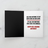 Funny dann und jetzt hellaufender Bull Geburtstag Karte (Innenseite)