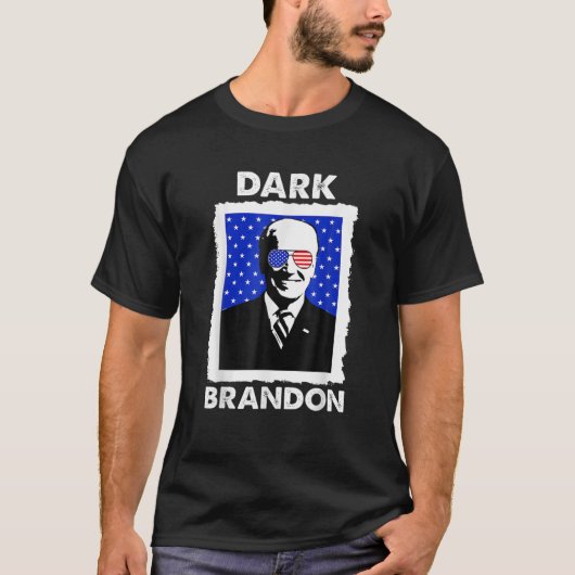 Funny Dark Brandon USA Flag Dark Brandon Demokrat T-Shirt (Vorderseite)