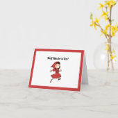 Funny Dark Fairy Tale Little Red Riding Hood Karte (Gelbe Blume)