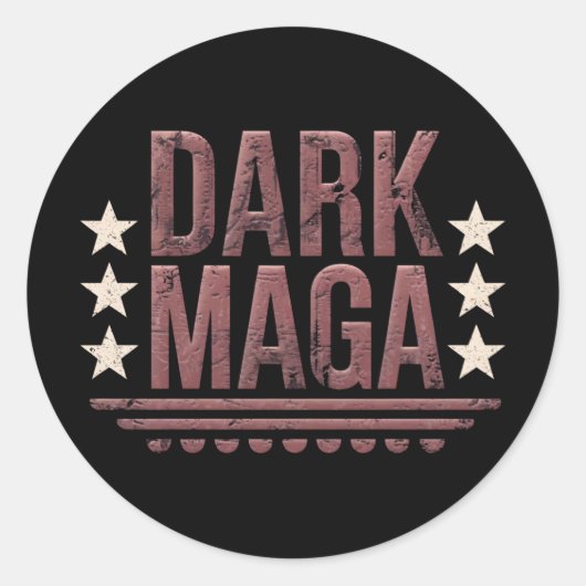 Funny DARK MAGA 2024 Runder Aufkleber (Vorderseite)