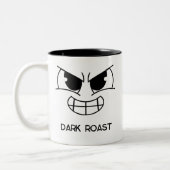 Funny Dark Roast Evil Face Tasse (Links)