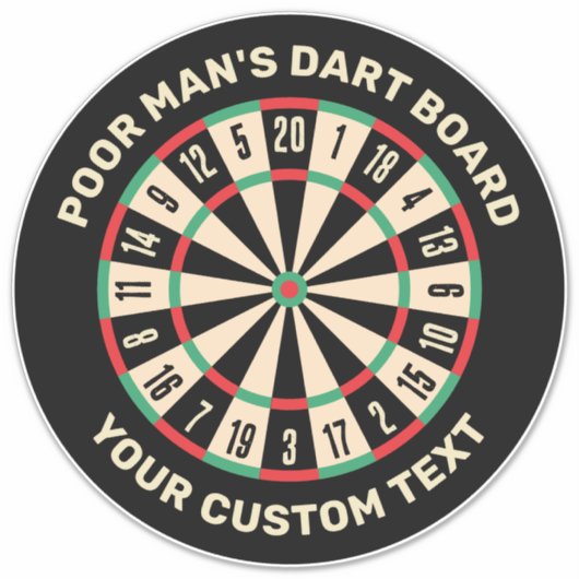 Funny Dart Board Aufkleber (Vorderseite)