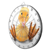 Funny Dart Board mit Happy Yellow Duck - Lächeln Dartscheibe (Vorderseite rechts)