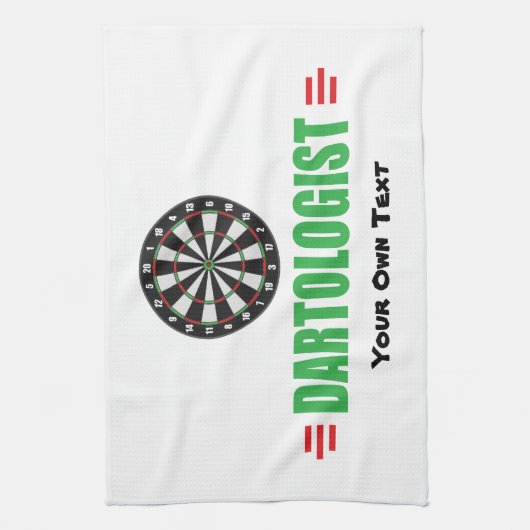 Funny Dart Game Lover Geschirrtuch (Vertikal)