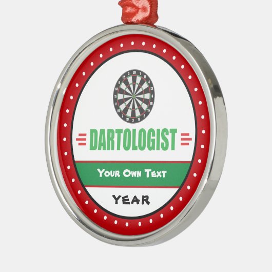 Funny Dart Game Lover Silbernes Ornament (Links)