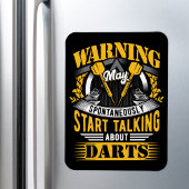 Funny Dart Warning - Dart Player Magnet