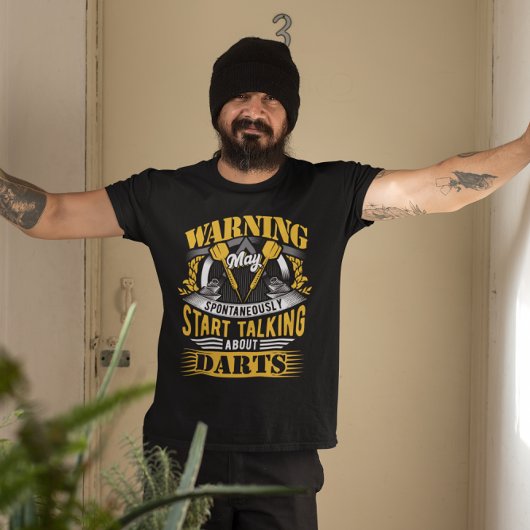 Funny Dart Warning - Dart Player T-Shirt