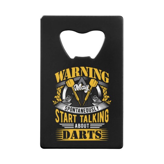 Funny Dart Warning Geldbeutel Flaschenöffner (Vorderseite)
