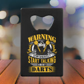 Funny Dart Warning Geldbeutel Flaschenöffner