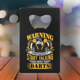 Funny Dart Warning Geldbeutel Flaschenöffner