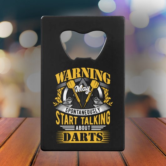 Funny Dart Warning Geldbeutel Flaschenöffner
