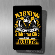 Funny Dart Warning - Kunst Fan