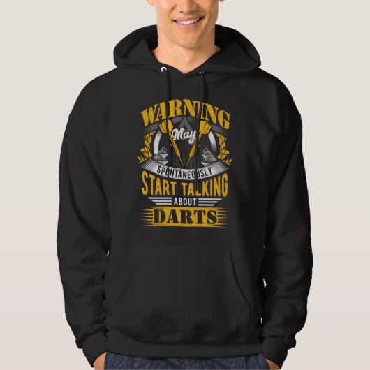 Funny Dart Warning - Kunst Spaß Hoodie (Vorderseite)