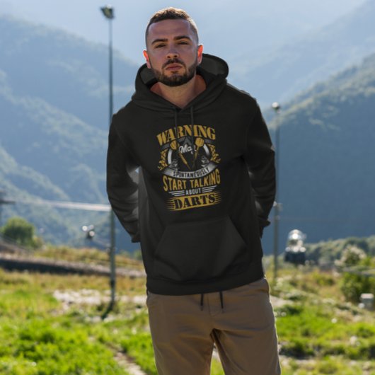 Funny Dart Warning - Kunst Spaß Hoodie