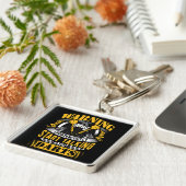 Funny Dart Warning Premium Schlüsselanhänger (Seite)